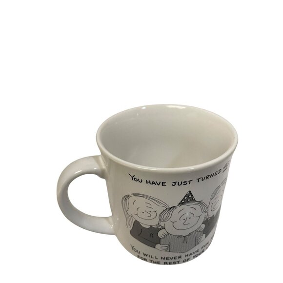 40th Birthday Celebration Coffee Mug With Humorous Cartoon & Text - Picture 8 of 10
